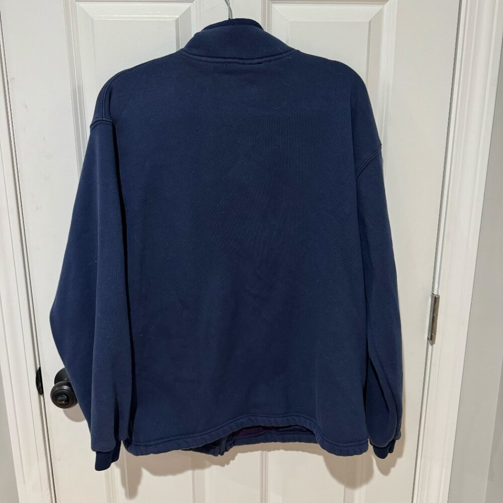 Vintage L.L.Bean Blue Zip Up Sweatshirt - Size Medium Tall - Picture 4 of 5